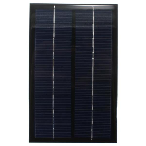 5V 0.5W Epoxy Mini Solar Panels Black Color PET/ETFE Material Mono Solar Cell