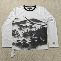 Custom Graphic Printing Crewneck Drop Shoulder Oversized Heavyweight 100% Cotton Long Sleeve t Shirt Men