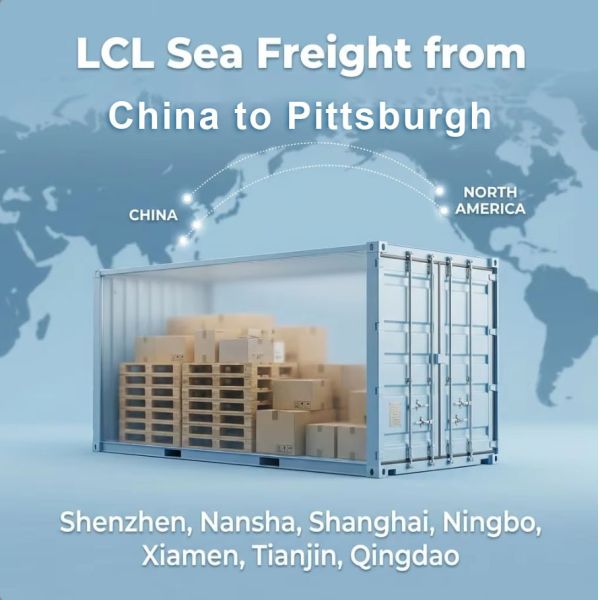 China To Pittsburgh PIT Express LCL Services Sea Freight Logistics With Customs Brokerage