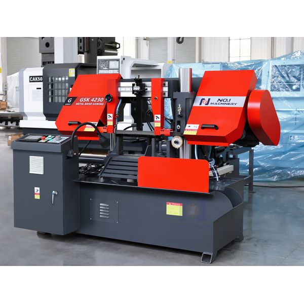 Horizontal Band Saw Machine GSK4230 Automatic Metal Cutting With Hydraulic Feeding