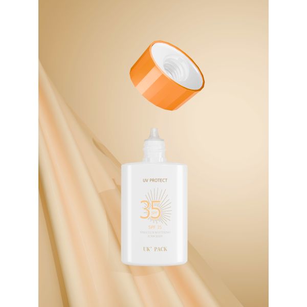 30ml & 50ml Tottle Liquid Sunscreen Lotion Bottle With Diamond-Shaped Special Cap Travel-Friendly Skincare Container