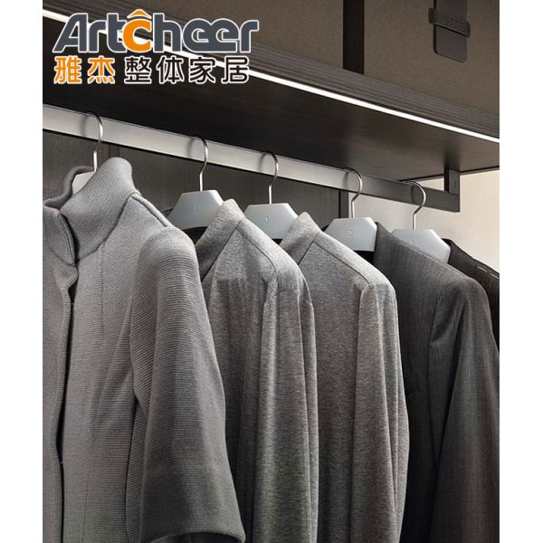 Modern Design Walk In Wardrobe with Frosted Glass Door and Customized Size