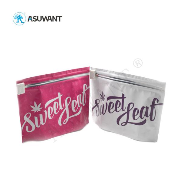Customized Eco Friendly Washable Simple Mylar Plastic Colorful Bag For Marijuana