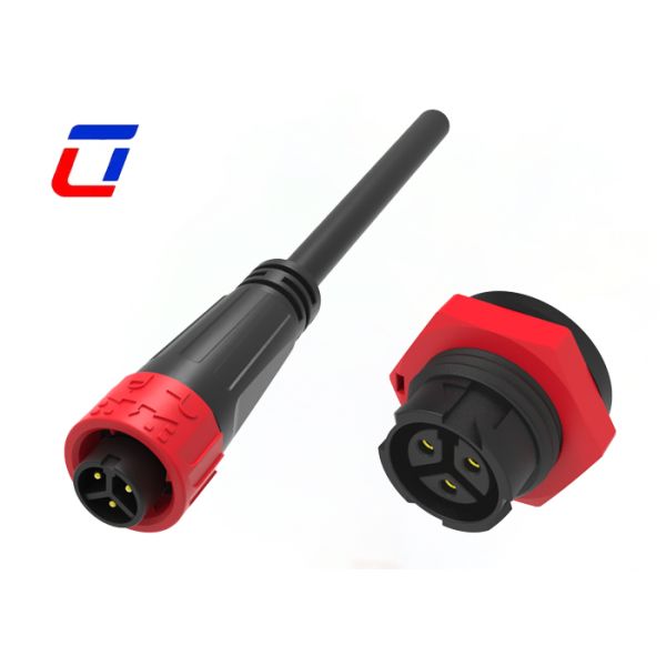M16 3 Pin Panel Mount Connector Quick Lock IP67 Waterproof Molded Connector