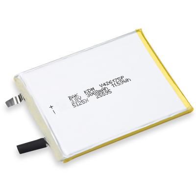 3.7V Rechargeable Li Ion Battery 3060MAh Li Polymer Cell With Customized Size