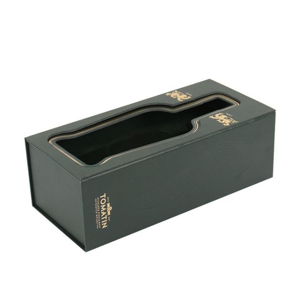 Luxury Premium Hard Cardboard Logotipo personalizado Magnetic Vine Regalo Box Packaging con ventana