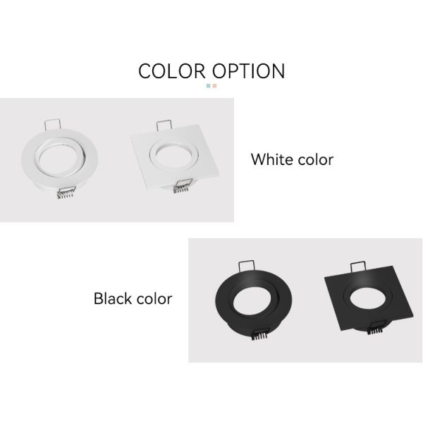 Square Anti Glare MR16 Downlight Housing Ocean Bound Recessed Light Housing