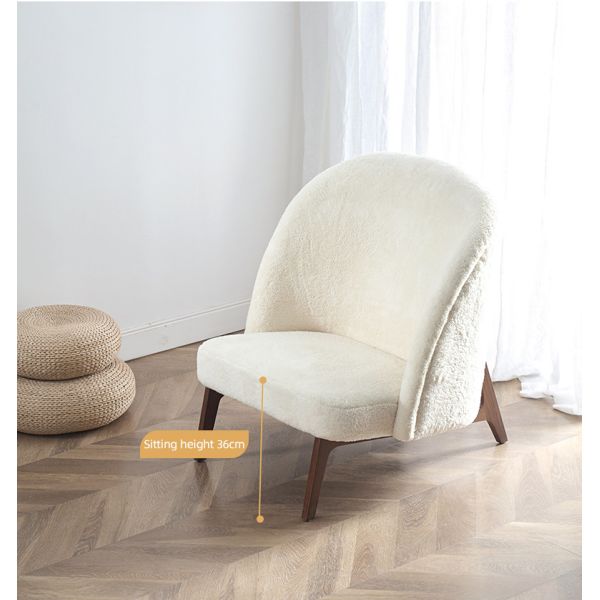 Polyester Fabric Leisure Chair Living Room Single Fabric Chair 50cm Seat Width