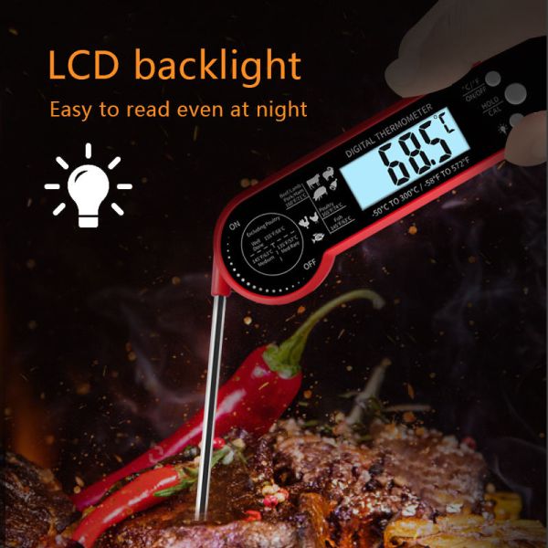 DTH-186 New Design -50 To 300℃ Instant Read Digital Meat Thermometer For Cooking Digital LCD Screen Food Thermometer