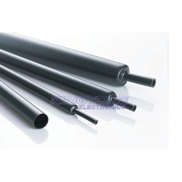 Black Dual wall adhesive lined heat shrink polyolefin tubing W-1-SB(2X)