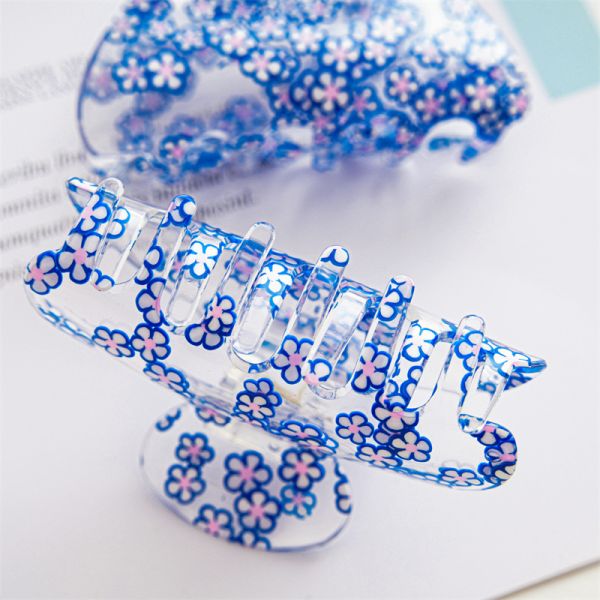 Acrylic clip transparent fruit flower series hair clip women's hairpin shark clip hair card ornaments