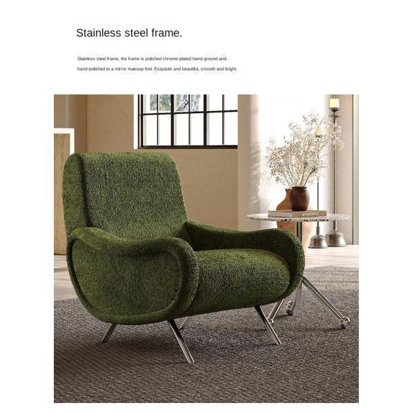 Custom Modern Style Single Sofa Chair Leisure Designer Lounge Chair Lazy Recliner Backrest Armchair for Living Room