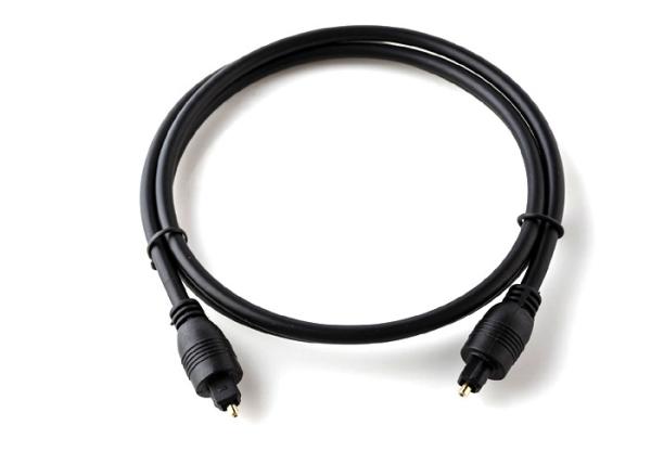 PVC Jacket Fiber Optic Audio Cable , Toslink Fiber Optic Wire Black Jacket