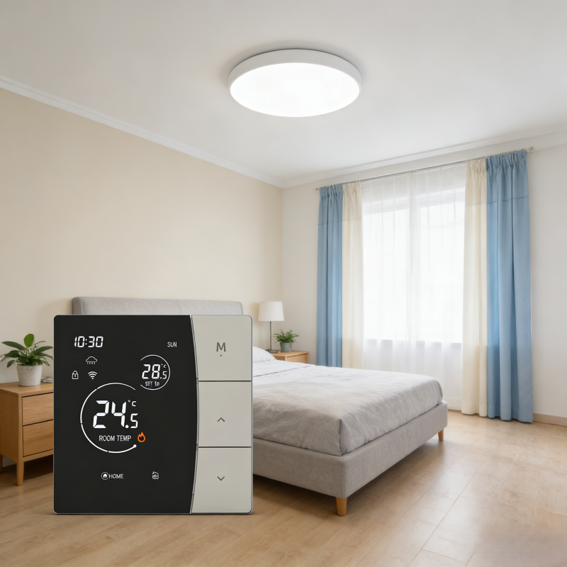 Smart Thermostat with 16A Electric Heating Wi-Fi Connectivity and ±1℃ Temperature Accuracy
