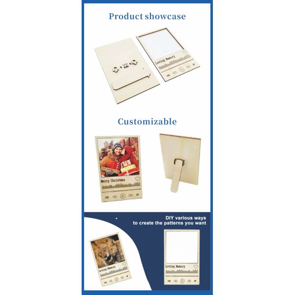 Sublimation Exquisite Handcrafted Vintage MDF Photo Frame 14x9cm - Perfect for Cherishing and Sharing Precious Memories Gift