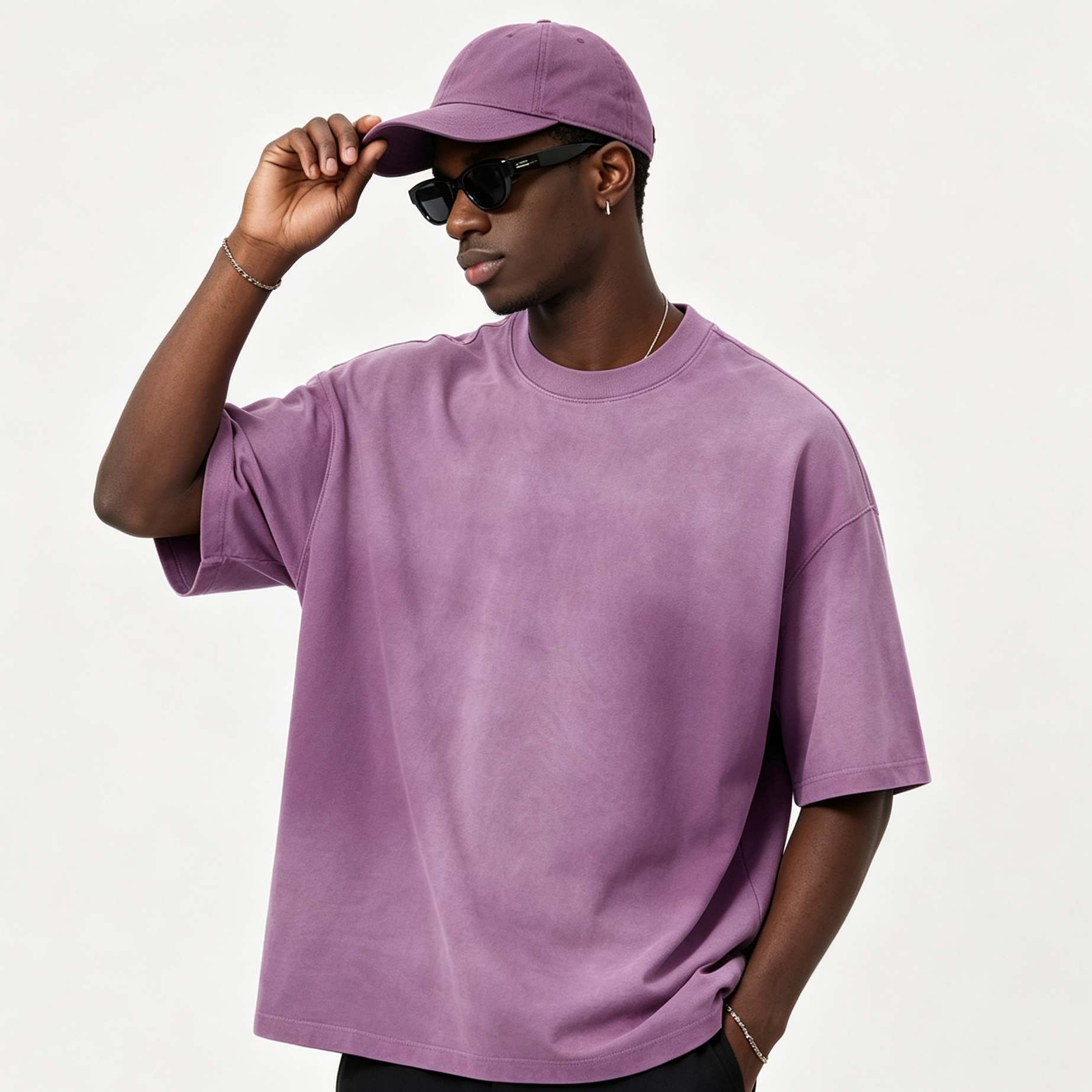 Cotton Men's Custom Polo Shirts Gradient Washed Oversized Polo Shirt 270GSM