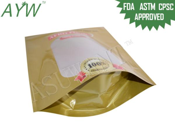 Food Flexible Verpackung Packaging For Food , Stand Up Zipper Pouch For Rice Packaging