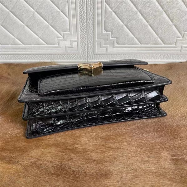 Authentic Crocodile Belly Skin Women Flap Purse Genuine Alligator Leather Lady Messenger Bag Female Single Shoulder Bag