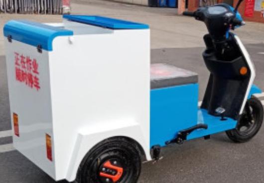 Electric Garbage Tricycle Mobile Rubbish Bin Independent Toolbox Alleys Sidewalks