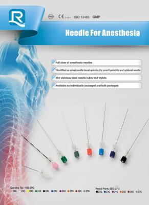 Disposable Spinal Needle with Quincke and Pencil Point Tip Hub Color Coated Efficiency