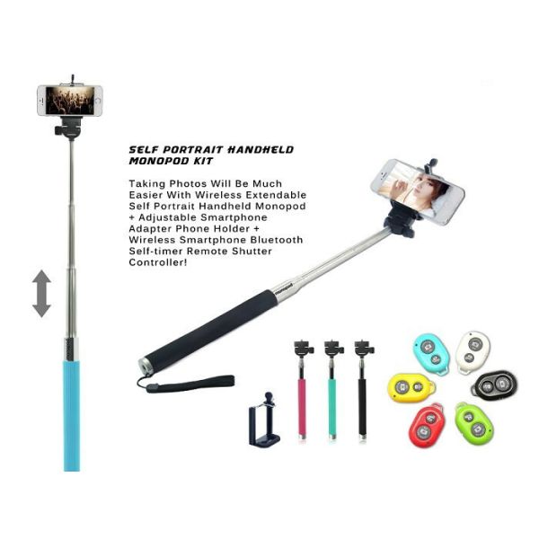 3in1 Handheld Monopod kit Tripod With Shutter Release For mobile phone Android/iPhone
