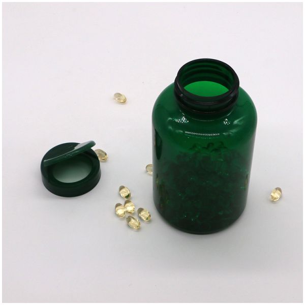 Capilla recargable de plástico medicinal PET de 350 ml para cápsulas de medicamentos recargables