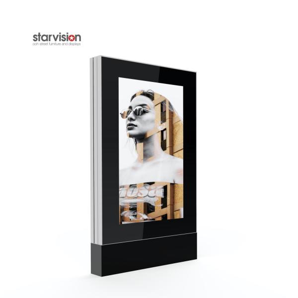 High Brightness 2500cd/M2 Outdoor Digital Totem With LED Backlit