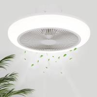 Fábrica de diseño moderno luz de techo LED con control remoto ventilador E27 para lujo decoración interior en el dormitorio Hotel ABS lámpara cuerpo Salón