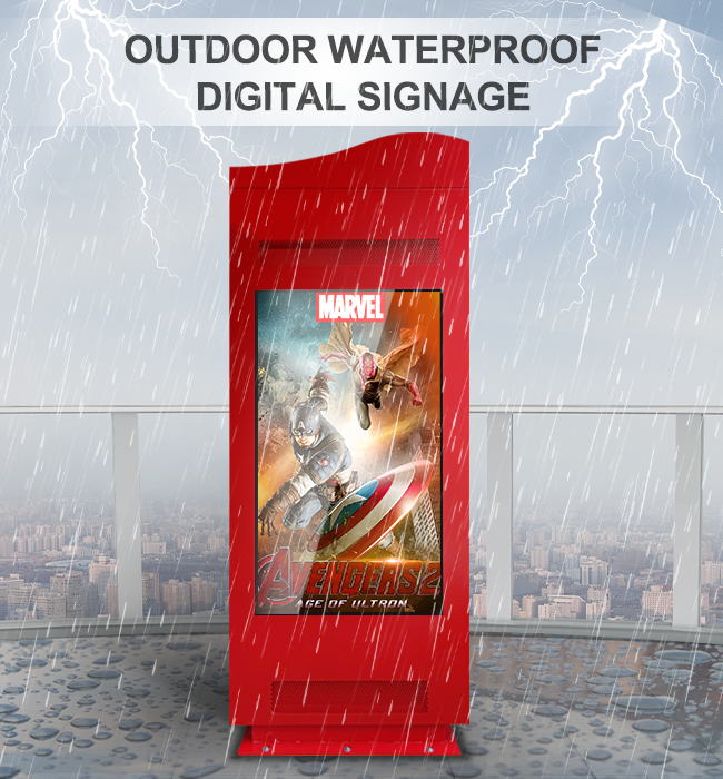 Dual sided Outdoor Digital Signage Wih Smart Temperature Control System Customized Shape