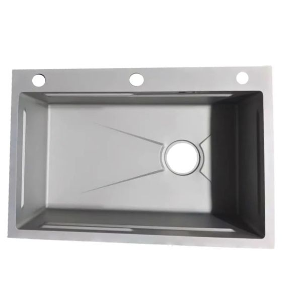 Stainless Steel Single Bowl Kitchen Sink With Drainboard Heavy Duty 304 Stainless Steel Easy Clean Install