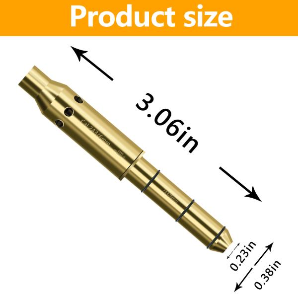 Brass Bore Sight Lasercal 243/6mm Red Dot Boresighter With Extra Batteries