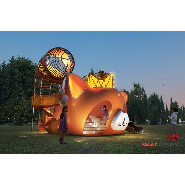 Stainless Steel Red Panda Style Outdoor Amusement Facilities for Park Square Fun Time