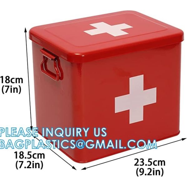 First Aid Kit Storage Containers Medicine Box Organizer, Cabinet, Medicine Supplies Bin, Emergency Tool Set