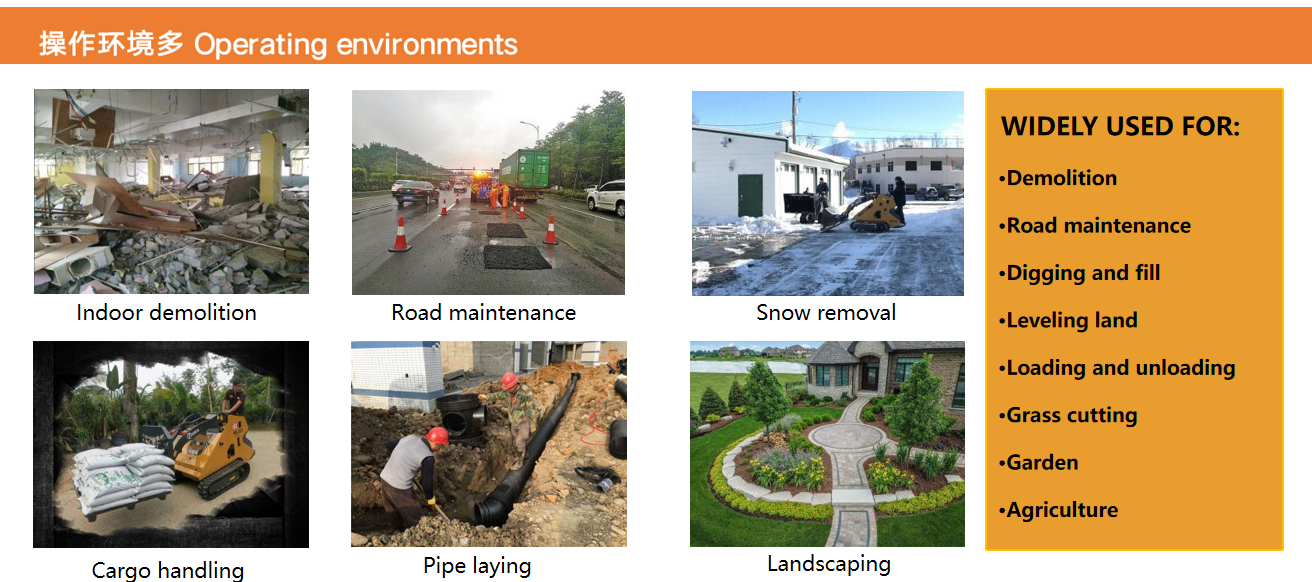 China rubber tracked mini skid steer loader 25Hp diesel engine Joystick