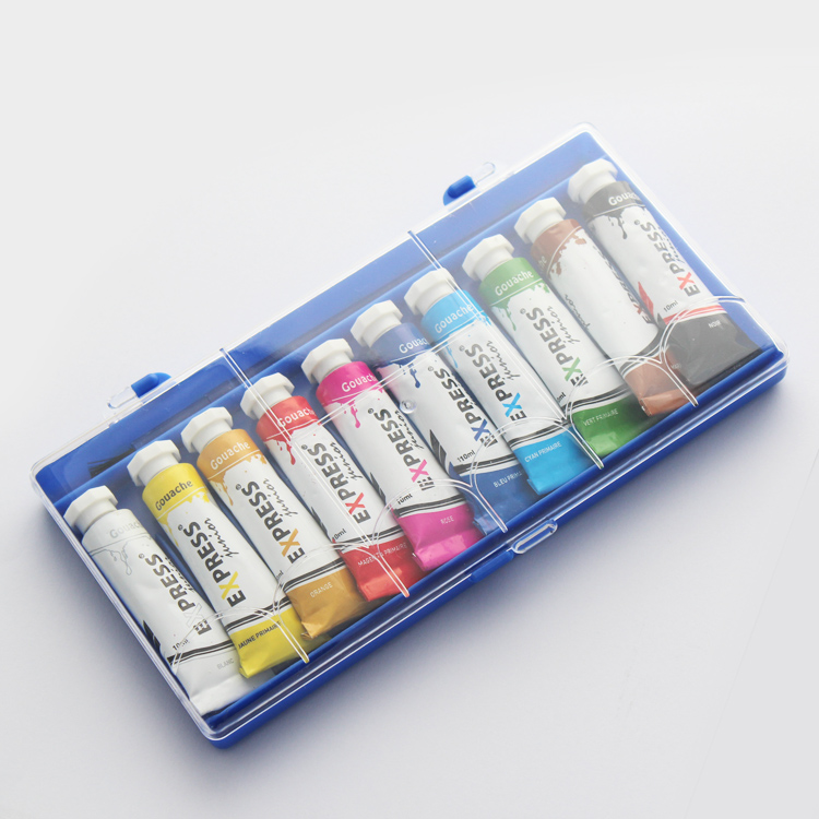 Factory Direct Wholesale 10 Color Art Painting Plastic Box 10 ml Tempera Paint