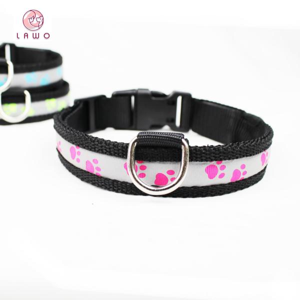 C903 Wholesale Factory Christmas Flashing Lights Usb Rechargeable Light Up Led Dog collars