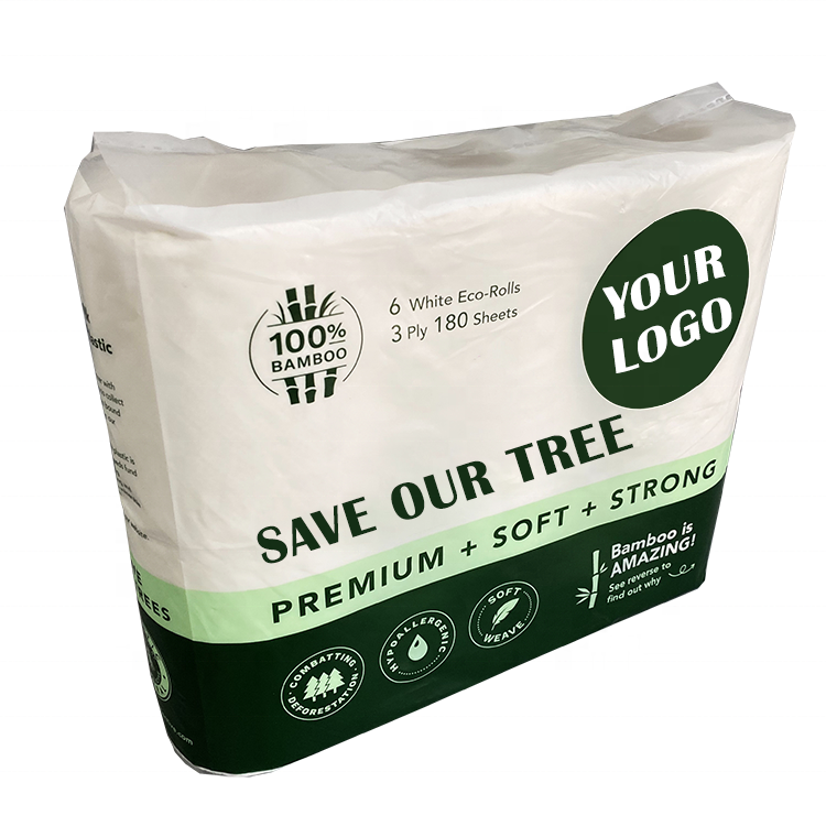 import custom logo soft eco friendly bamboo pulp toilet paper manufacturers 2 3 4 ply toilet tissue