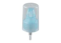 Distributeur à nervures pp en plastique de pompe de lotion de main de fermeture matériel avec le plein chapeau transparent