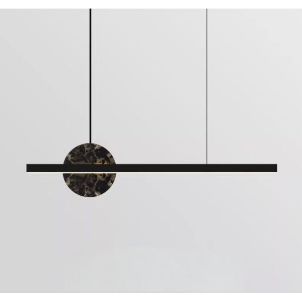 Italian style copper restaurant chandelier marble minimalist luxury dining table lamp modern minimalist designer bar long strip lamp