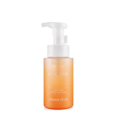 250ml Orange Painting Finished Plastic Foam Bottle With White Foam Pump