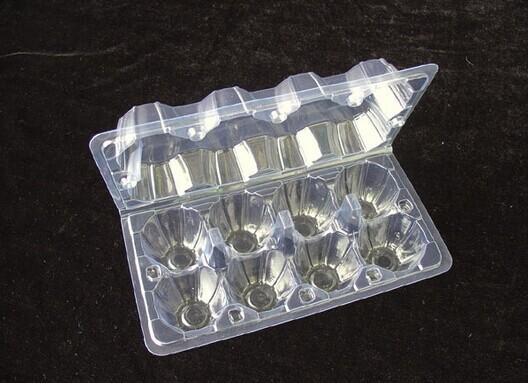 Bandeja plástica conveniente da incubadora do ovo do transporte da caixa do ovo do PVC de 8pcs 0.7mm