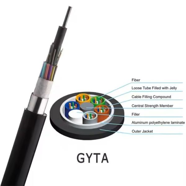 PE Sheath 6 Core - 24 Core Armored Optical Cable Single Mode GYXTW GYTS GYTA53