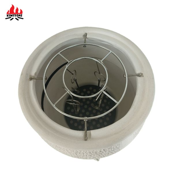 KIMSTONE 21 Inch Tandoor Smoker Smokeless Charcoal-fired Stylish and Modern Kamado Smoker Easy Temperature Reading