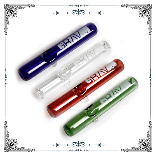 4 Inches Mini Steamroller Smoking Glass Tube Round Tubes Clear Blue Green Amber Pipes