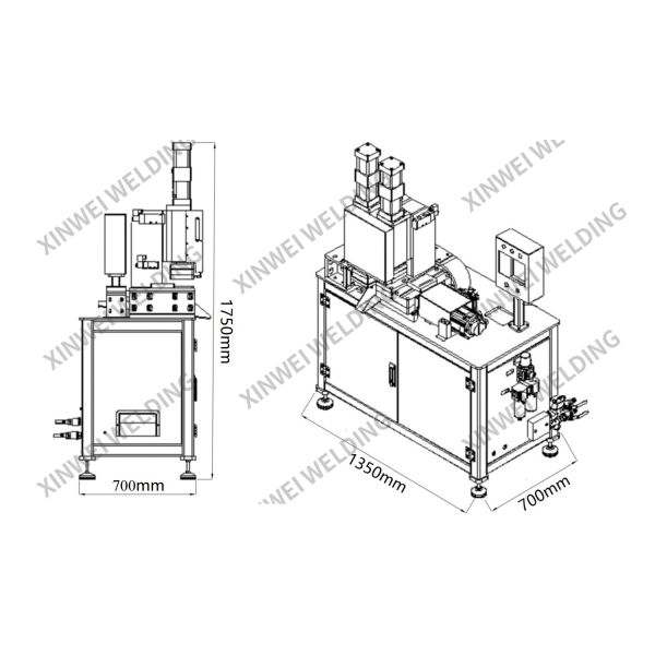 8mm Pneumatic Flash Butt Welder For Bandsaw Blade Ac Strip Steel Copper Aluminum Welding