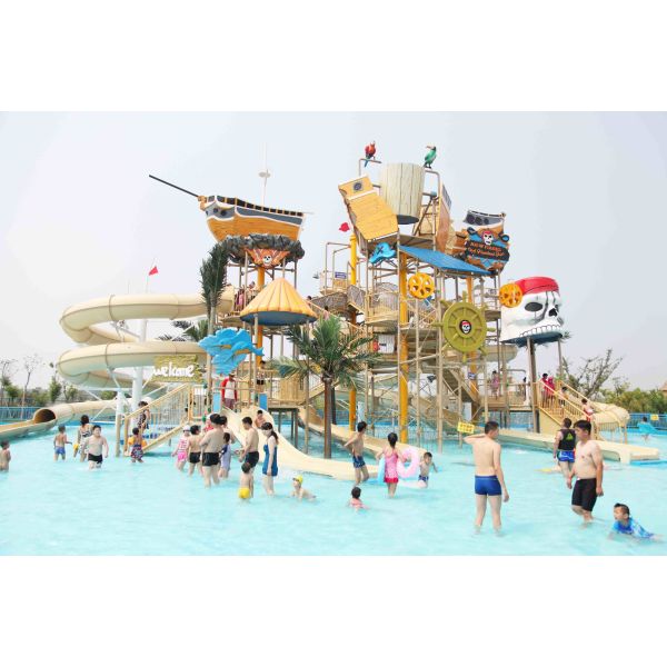 Безопасный пиратский корабль средний водное игровое оборудование забавные горки отпускной район