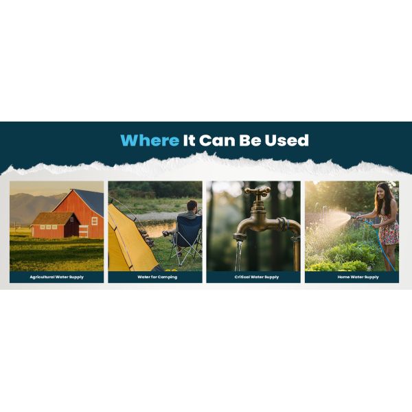 Large Capacity Portable Water Tank Containers, Bladder Tank For Drought Resistance, Fire Prevention, Emergency Water, Agricultural Irrigation Outdoor (110L/29Gal, Blue)