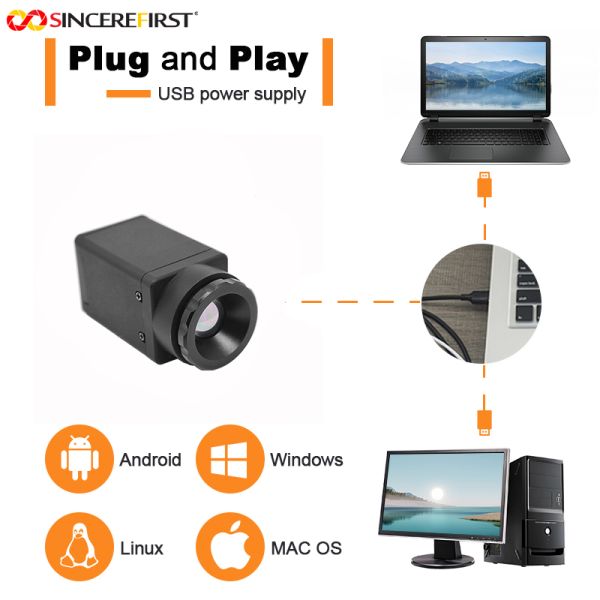 50Hz 2x Electronic Zoom USB2.0 UART Thermal Camera Module