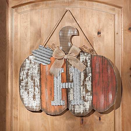 Pumpkin Shape Thanksgiving Wood Pallet Plaque , Art Rustic Wood Wall Plaques