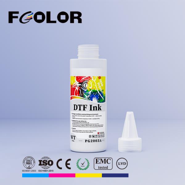 FCOLOR 100ML DTF High Quality White Ink for Epson DTF Paint Printed on DTF Transfer Pet Film for L1800 L805 L1390 Xp600 Printer